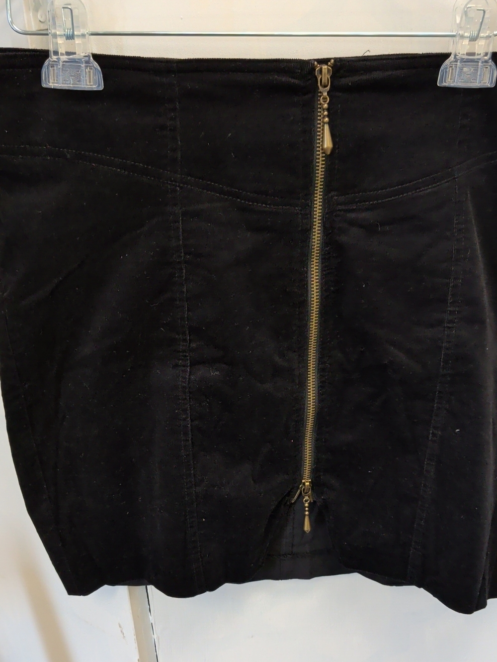 Bisou Bisou Black Mini Skirt with Back Zip